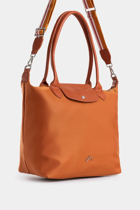 Cartera shopping odeón de cuero